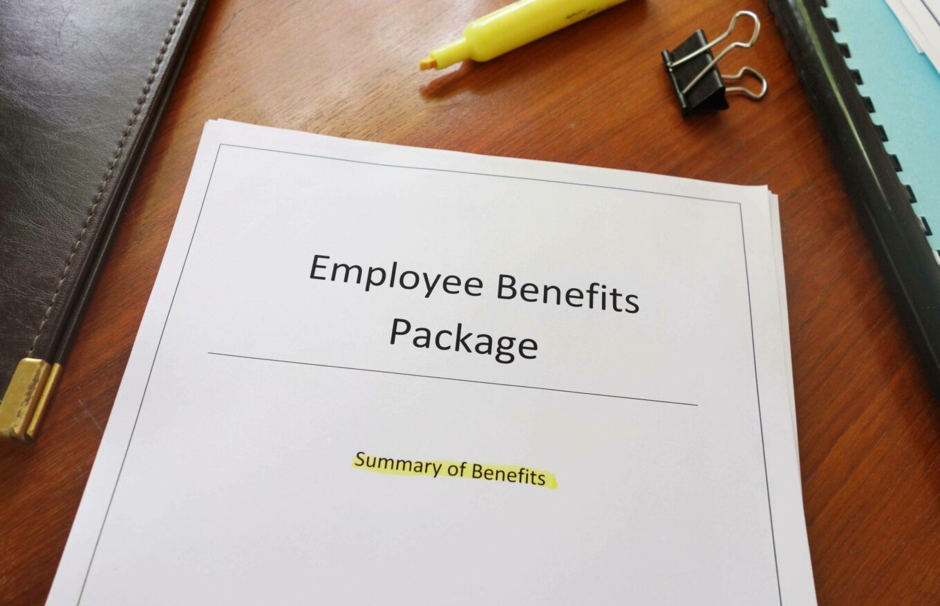 explain how employee benefits affect total employment compensation.