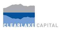 picture of a lake with mountain reflection and clearlake capital below it