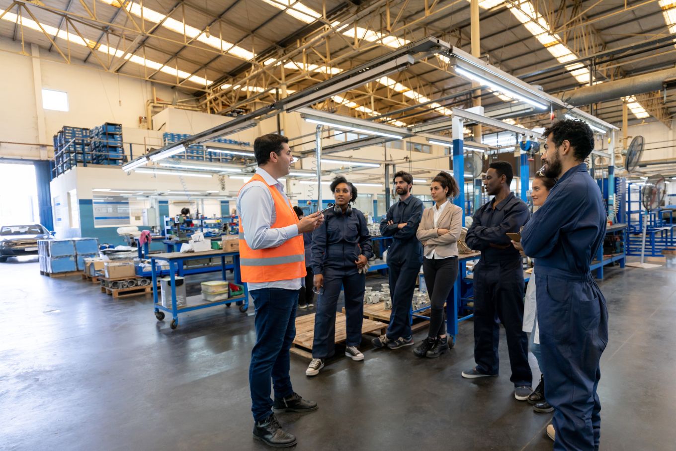 diverse team manufacturing