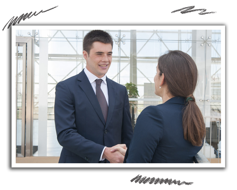 two business partners shaking hands