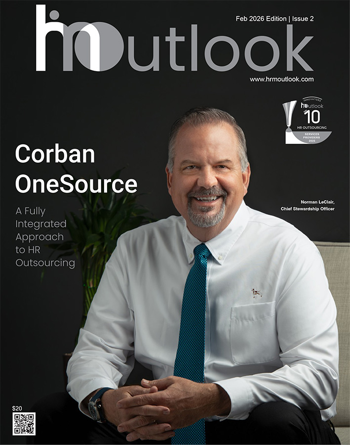 hrm outlook magazine february 2026 cover featuring a smiling norman leclair
